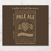Custom Vintage Pale Ale Bottle Label Sticker (Enkel label)