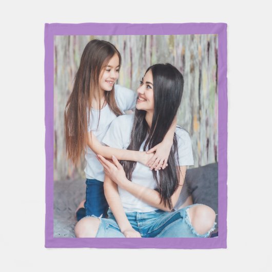 Custom Violet Aunt Photo Throw Gift from Kids Fleece Deken (Voorkant)