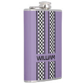 Custom Violet Purple Black Race Sport Stripe Heupfles (Rechts)