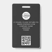 Custom VIP All Access QR Code Event Black & White Badge (Achterkant)