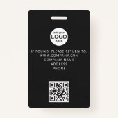 Custom VIP All Access QR Code Event Black & White Badge (Achterkant)