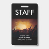 Custom VIP Passes Staff ID Badge (Achterkant)