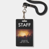 Custom VIP Passes Staff ID Badge (Achterkant met lanyard)