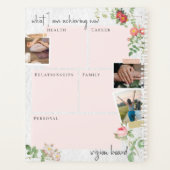 Custom Vision Board Modern Script Bloemen Roos Planner (Achterkant)
