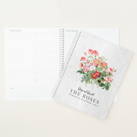 Custom Vision Board Modern Script Bloemen Roos Planner (Display)