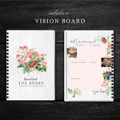 Custom Vision Board Modern Script Bloemen Rozen Notitieboek