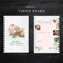 Custom Vision Board Modern Script Bloemen Rozen