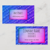 Custom visitekaartje dubbelzijdig blauw en paarse (Voorkant / Achterkant)