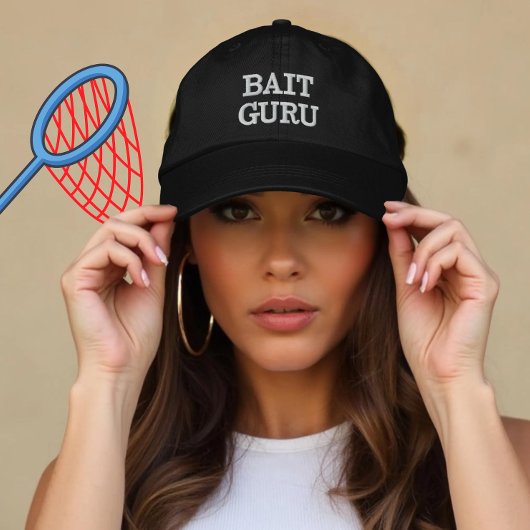 Custom Vissen Bait Guru Gift voor Anglers Geborduurde Pet