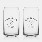 Custom Vissen Club Blikvorm Glas (Voorkant)