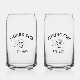 Custom Vissen Club Blikvorm Glas