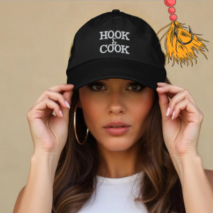 Custom Vissen Hook & Cook Gift voor Anglers Geborduurde Pet