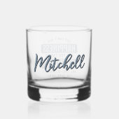 Custom Vissen is Happiness Funny Vist Whisky Glas (Achterkant)