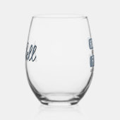 Custom Vissen is Happiness Funny Vist Wijnglas Zonder Voet (Rechts)