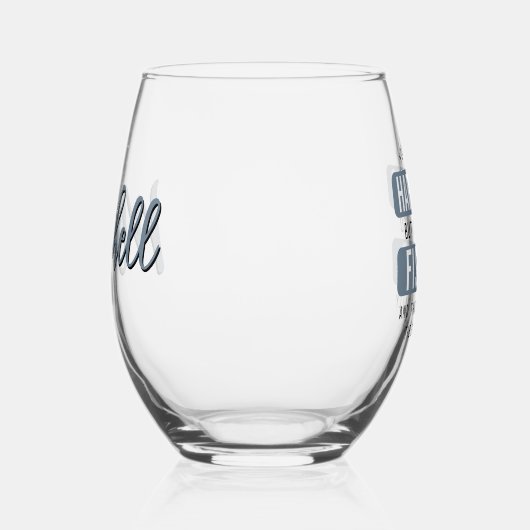 Custom Vissen is Happiness Funny Vist Wijnglas Zonder Voet (Rechts)