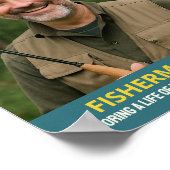 Custom Vissen Magazine Hoesje, Fisherman Portrait Poster (Hoek)