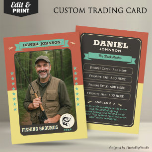 Custom Vissen Trading Kaart, Visser Kaart Gifts Contactkaartje