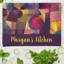 Custom Vivid Abstract Geometric Art Theedoek