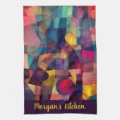 Custom Vivid Abstract Geometric Art  Theedoek (Verticaal)