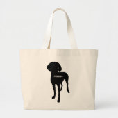 CUSTOM Vizsla Dog Silhouette Grote Tote Bag (Voorkant)