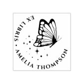 Custom Vlinder & Sterren Ronde Ex Libris Boekplaat Rubberstempel (Afrduk)