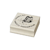 Custom Vlinder & Sterren Ronde Ex Libris Boekplaat Rubberstempel (Stempel)
