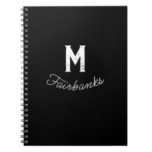 Custom Voeg hier Jouw tekst toe Sjabloon Zwart Not Notitieboek