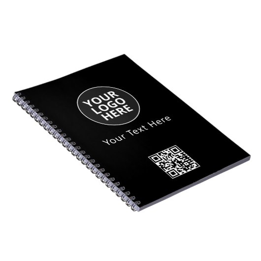 Custom Voeg hier Jouw tekst toe Sjabloon Zwart Not Notitieboek (Rechterzijde)