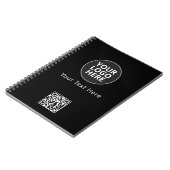 Custom Voeg hier Jouw tekst toe Sjabloon Zwart Not Notitieboek (Linkerzijde)