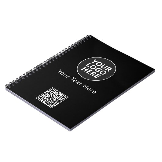 Custom Voeg hier Jouw tekst toe Sjabloon Zwart Not Notitieboek (Linkerzijde)