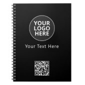 Custom Voeg hier Jouw tekst toe Sjabloon Zwart Not Notitieboek (Voorkant)