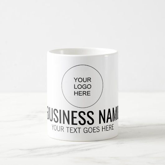 Custom Voeg hier uw zakelijke Logo-tekst toe Sjabl Koffiemok (Center)