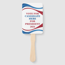 Custom Voeg je eigen President 2024 kandidatenrall Handwaaier