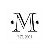 Custom voeg uw monogram initiaal datum familie rubberstempel (Afrduk)