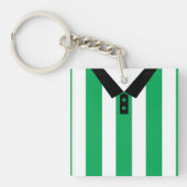Custom Voetbal Rugby Jersey Sleutelhanger, Groene Sleutelhanger (Voorkant)