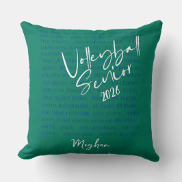 Custom Volleybal Senior Motivatie Typografie Kussen