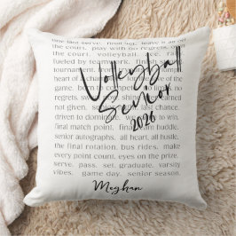 Custom Volleybal Senior Motivatie Typografie Kussen