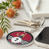CUSTOM Volleyball Foto & Jersey Number Sleutelhang Sleutelhanger (Voorkant Rechts)