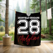 Custom Volleyball Name Number School Fleece Deken