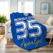 Custom Volleyball Name Number School  Fleece Deken