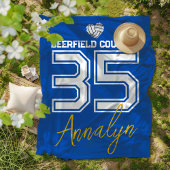 Custom Volleyball Name Number School  Fleece Deken