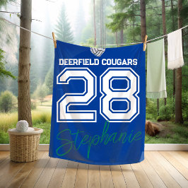 Custom Volleyball Name Number School  Fleece Deken