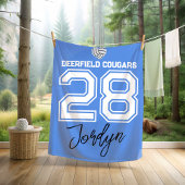 Custom Volleyball Name Number School  Fleece Deken