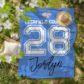 Custom Volleyball Name Number School  Fleece Deken