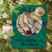 Custom Volleyball Picture Senior Night Graduation Fleece Deken