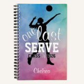 Custom Volleyball Rainbow Senior Class of Notitieboek (Voorkant)