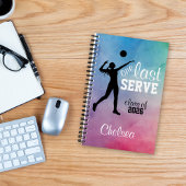 Custom Volleyball Rainbow Senior One Last Serve Notitieboek