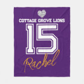 Custom Volleyball Senior Keepsake Gift Fleece Deken (Voorkant)