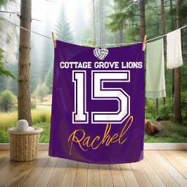 Custom Volleyball Senior Keepsake Gift Fleece Deken
