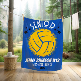 Custom Volleyball Senior Night Graduation Fleece Deken